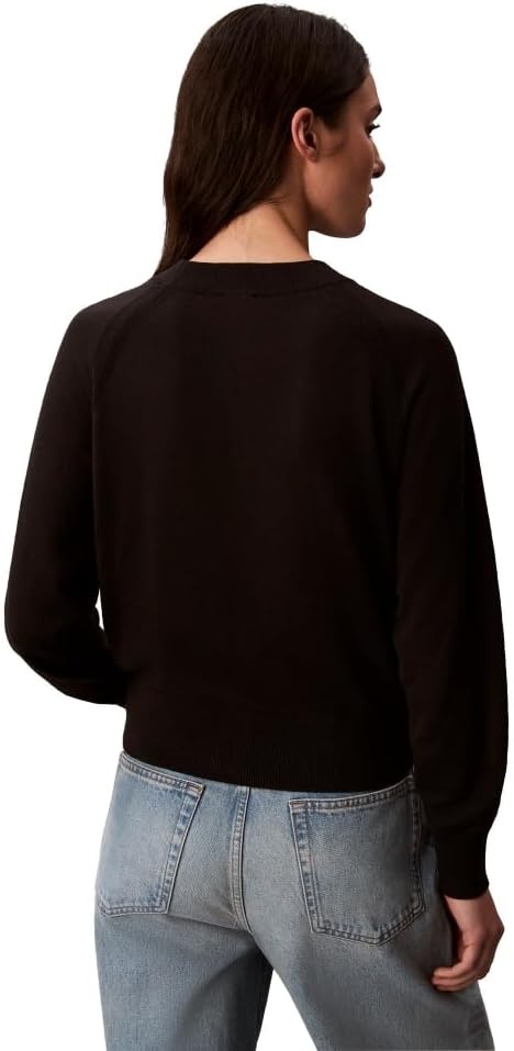 image:imageCalvin Klein Womens Monogram Logo Mockneck SweaterBlack