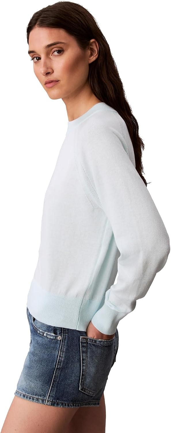 image:imageCalvin Klein Womens Monogram Logo Mockneck SweaterSerenity