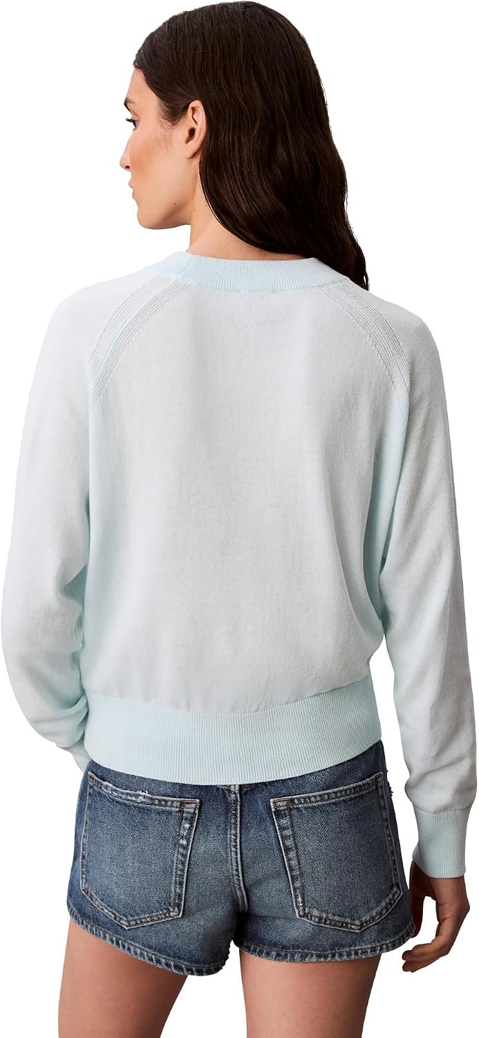 image:imageCalvin Klein Womens Monogram Logo Mockneck SweaterSerenity