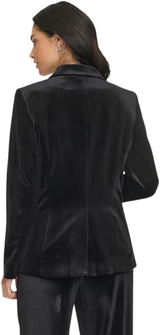 image:imageCalvin Klein Womens One Button Lux BlazerBlack