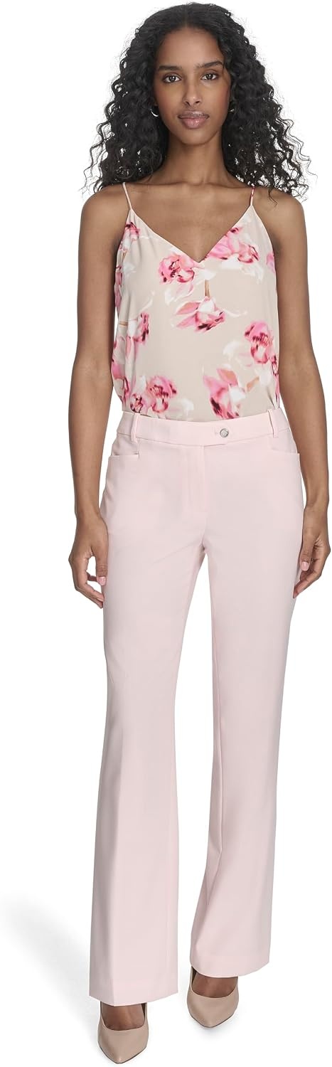 image:imageCalvin Klein Womens One Button Lux BlazerParfait