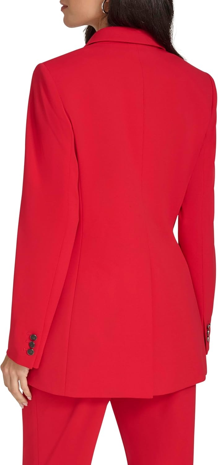 image:imageCalvin Klein Womens One Button Lux BlazerRed