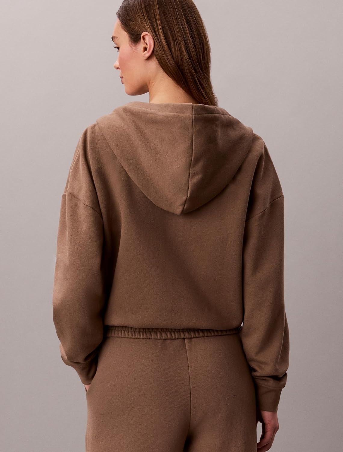 image:imageCalvin Klein Womens Performance Brushed French Terry Zip HoodieShitake