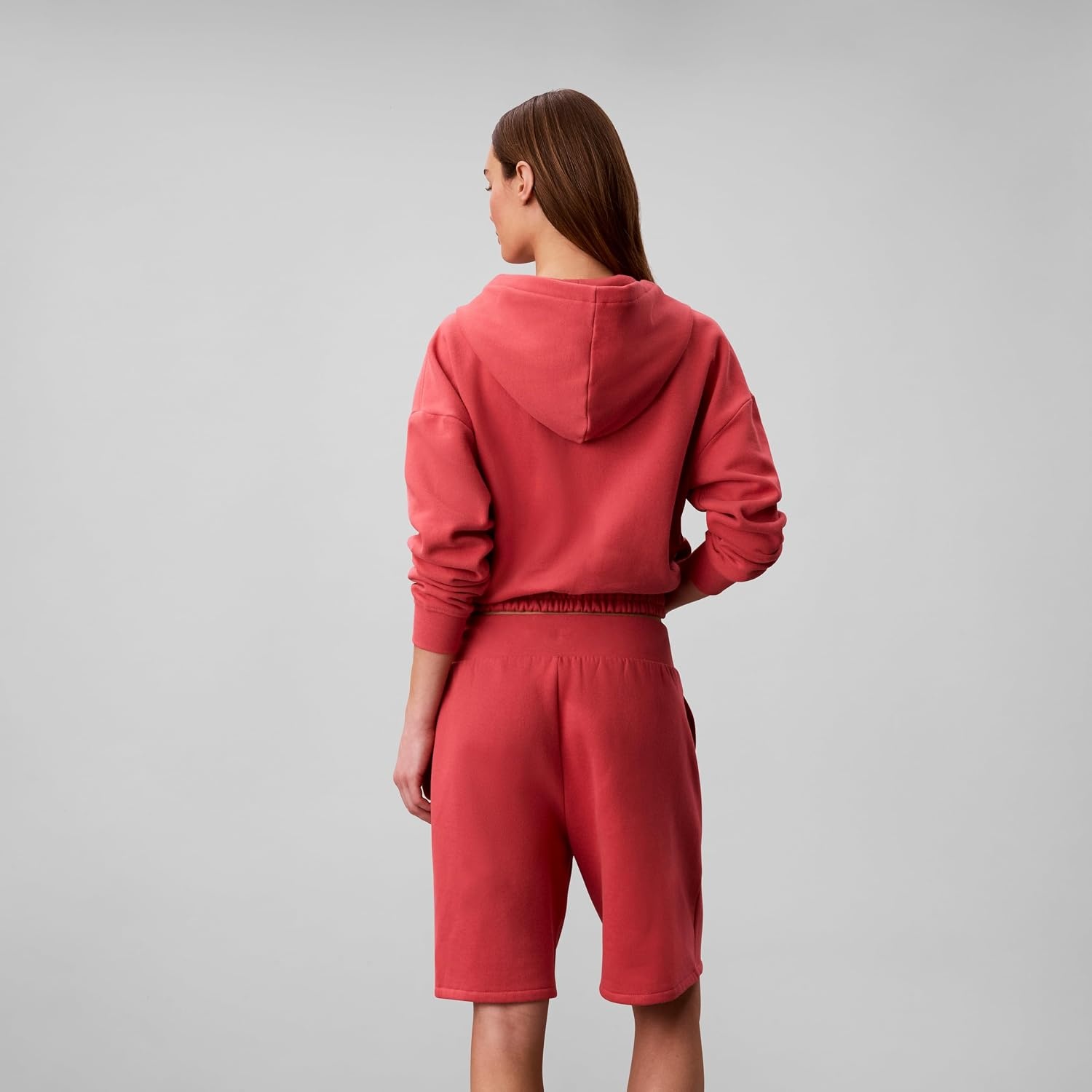 image:imageCalvin Klein Womens Performance Brushed French Terry Zip HoodieWine Blossom