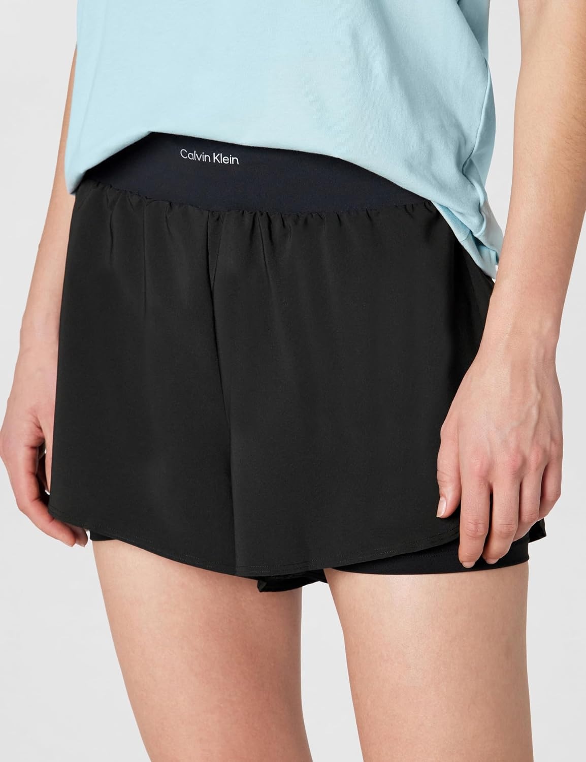 image:imageCalvin Klein Womens Performance Icon Sport 2in1 ShortsBlack
