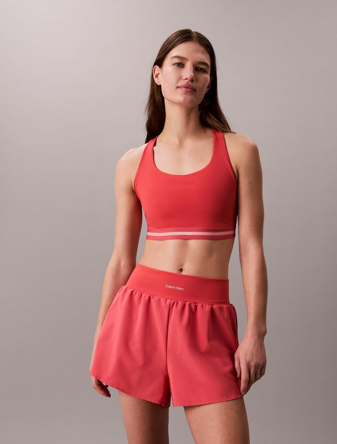 image:imageCalvin Klein Womens Performance Icon Sport 2in1 ShortsWine Blossom