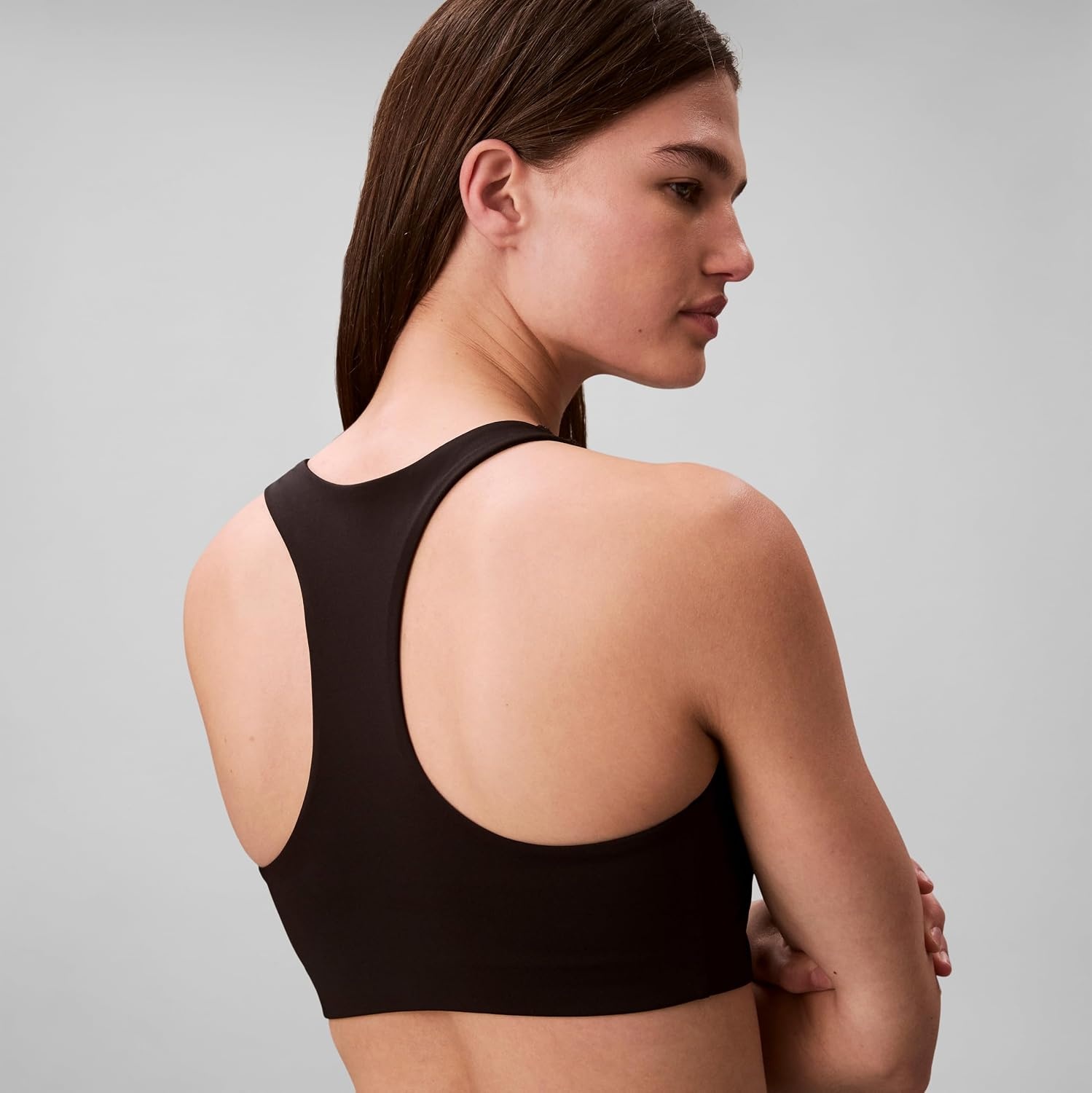 image:imageCalvin Klein Womens Performance Logo Medium Impact Sports BraBlack