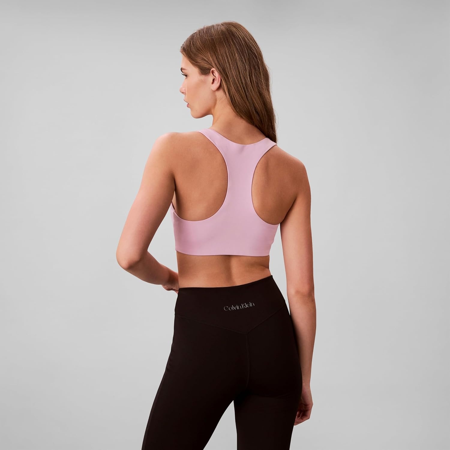 image:imageCalvin Klein Womens Performance Logo Medium Impact Sports BraFragrant Lilac