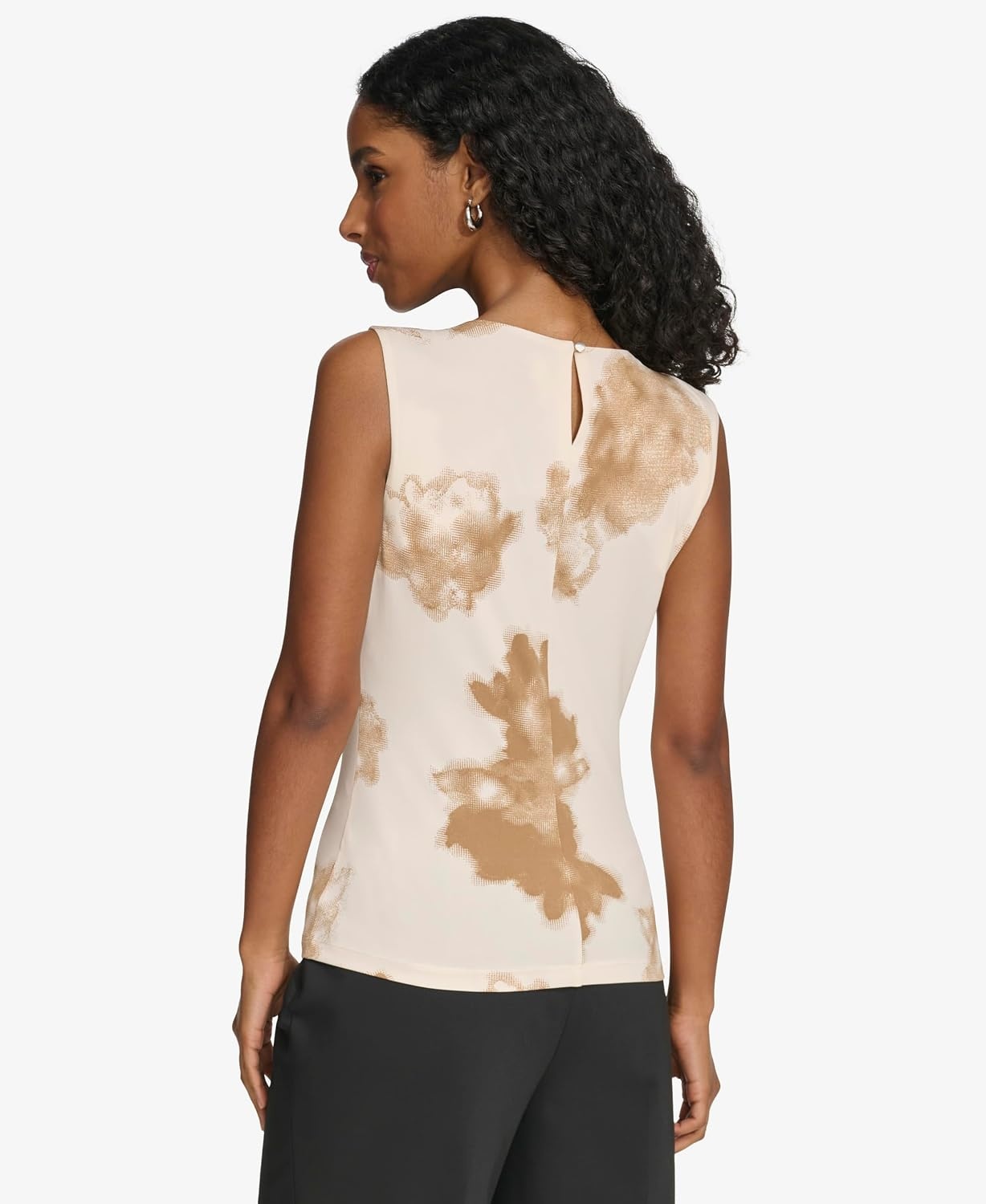 image:imageCalvin Klein Womens Pleat Neck Sleeveless BlousePristineLuggage