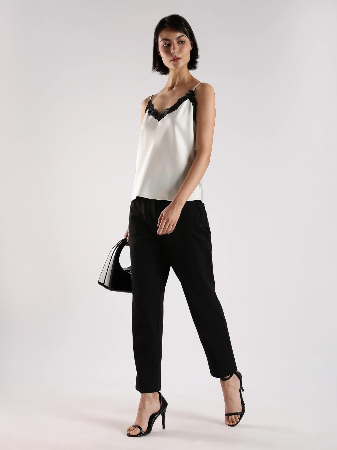 image:imageCalvin Klein Womens Ponte Cropped Straight PantsBlack