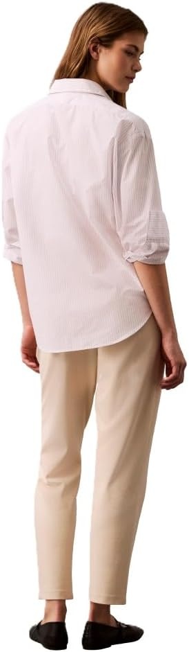 image:imageCalvin Klein Womens Ponte Cropped Straight PantsParchment