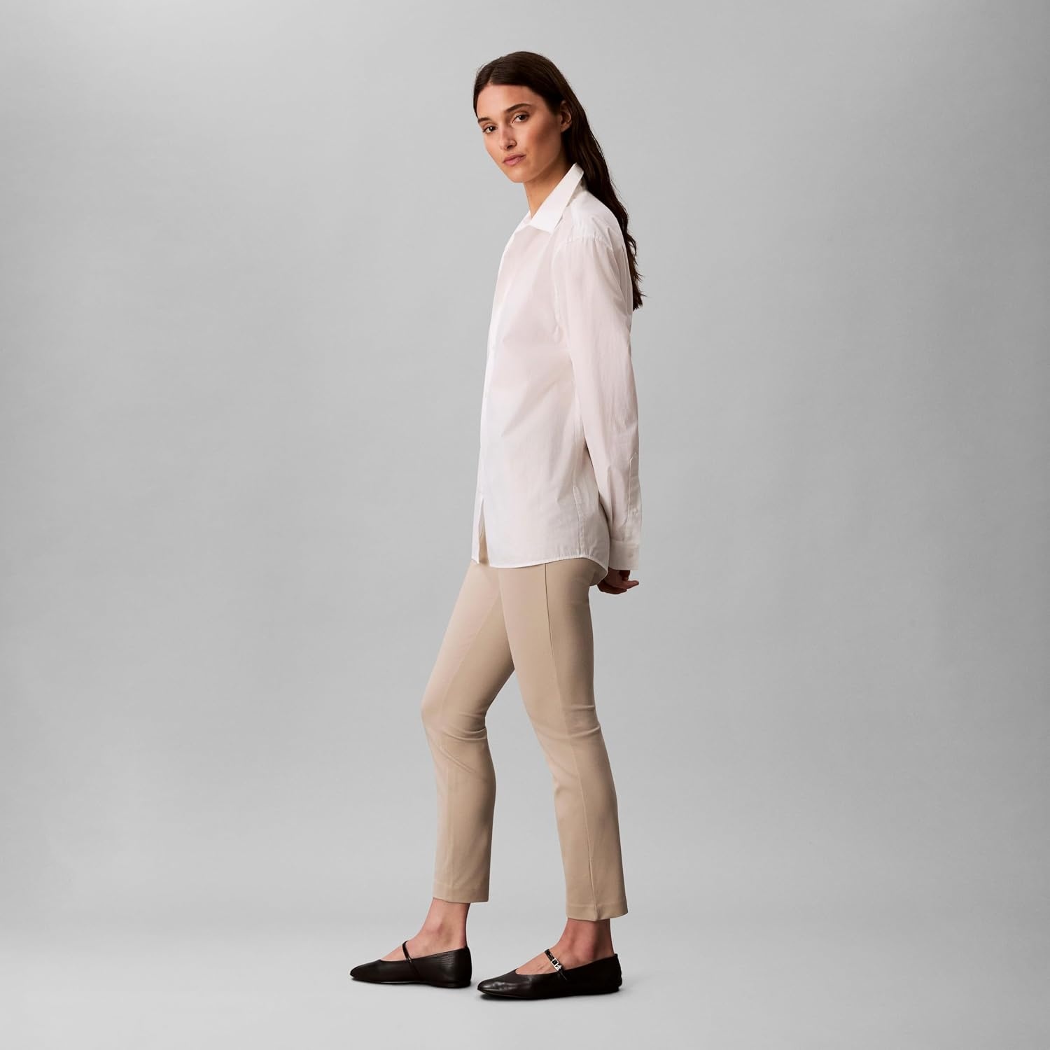 image:imageCalvin Klein Womens Ponte Skinny Fit PantsIsland Fossil