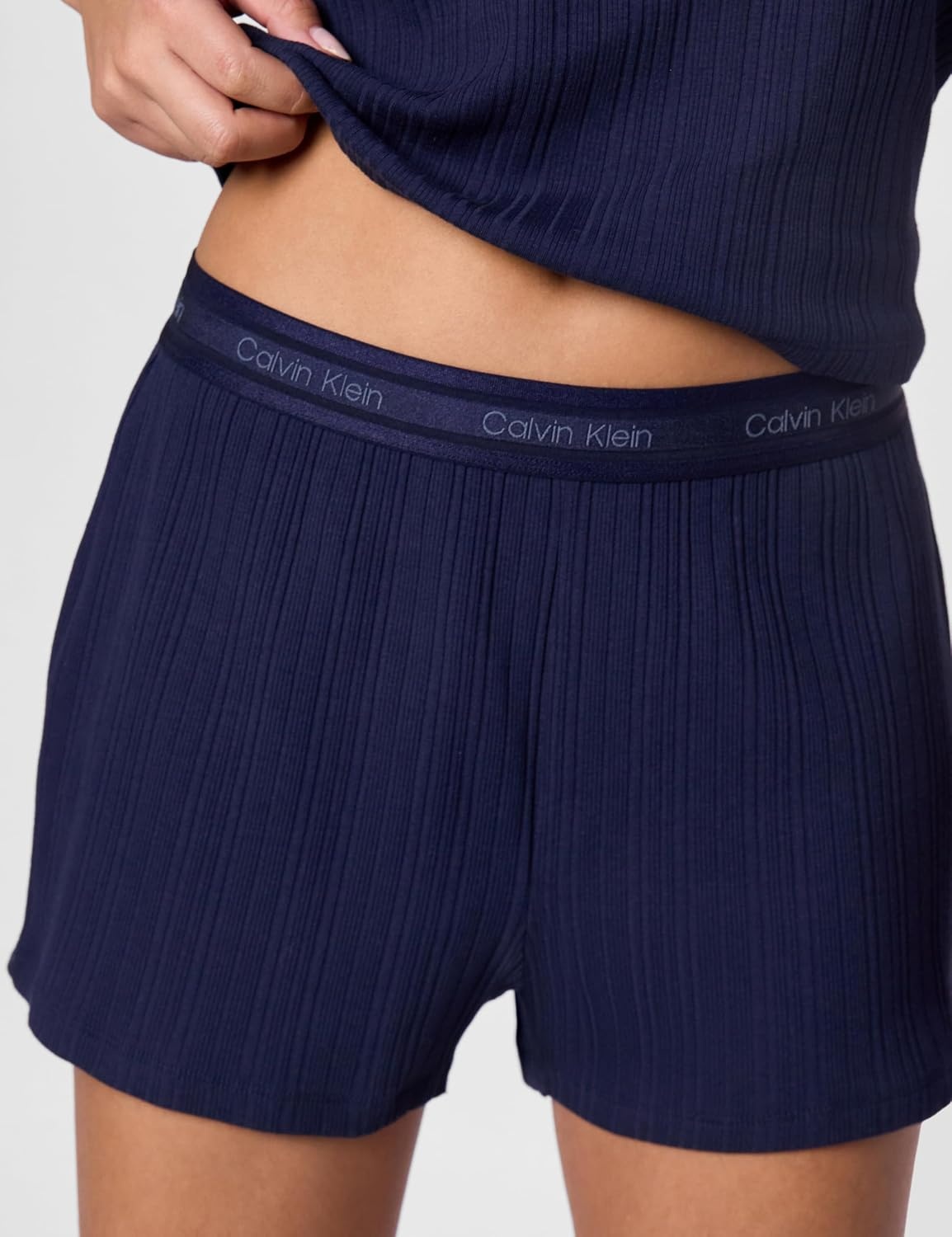image:imageCalvin Klein Womens Refined Rib Tank Short SetShoreline