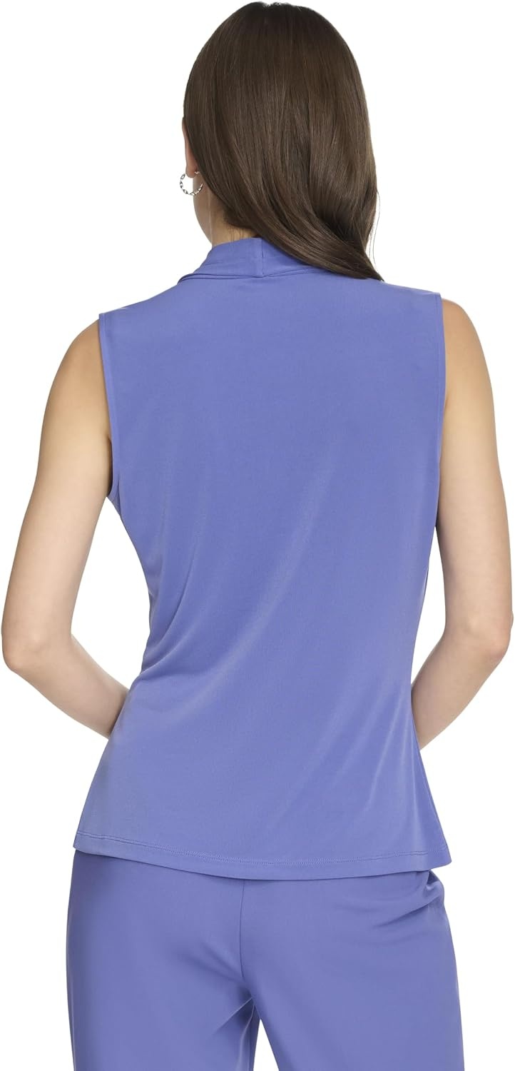 image:imageCalvin Klein Womens Sleeveless VNeck BlouseFuture Dusk