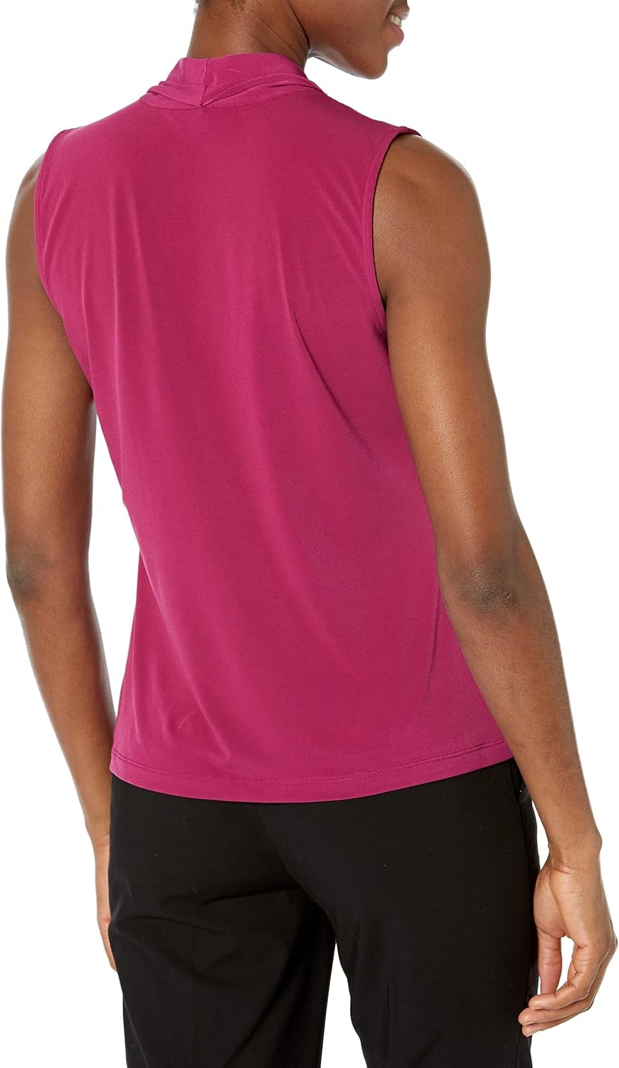 image:imageCalvin Klein Womens Sleeveless VNeck BlouseMulberry