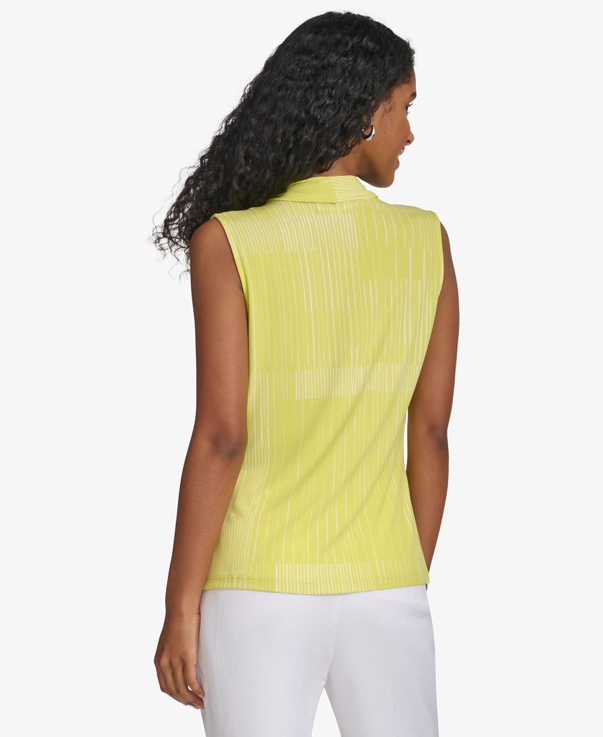 image:imageCalvin Klein Womens Sleeveless VNeck BlousePearWhite