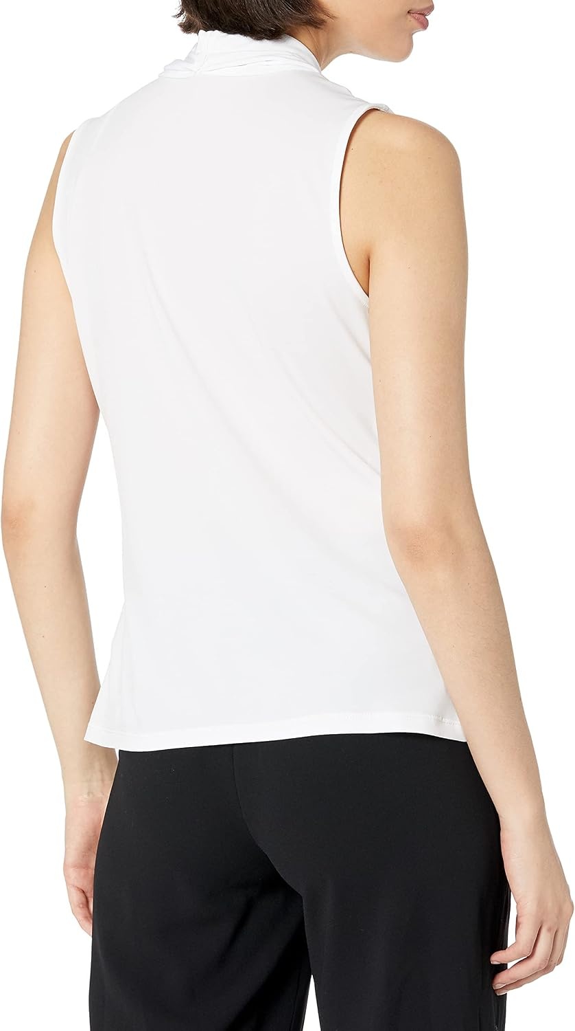 image:imageCalvin Klein Womens Sleeveless VNeck BlouseWhite