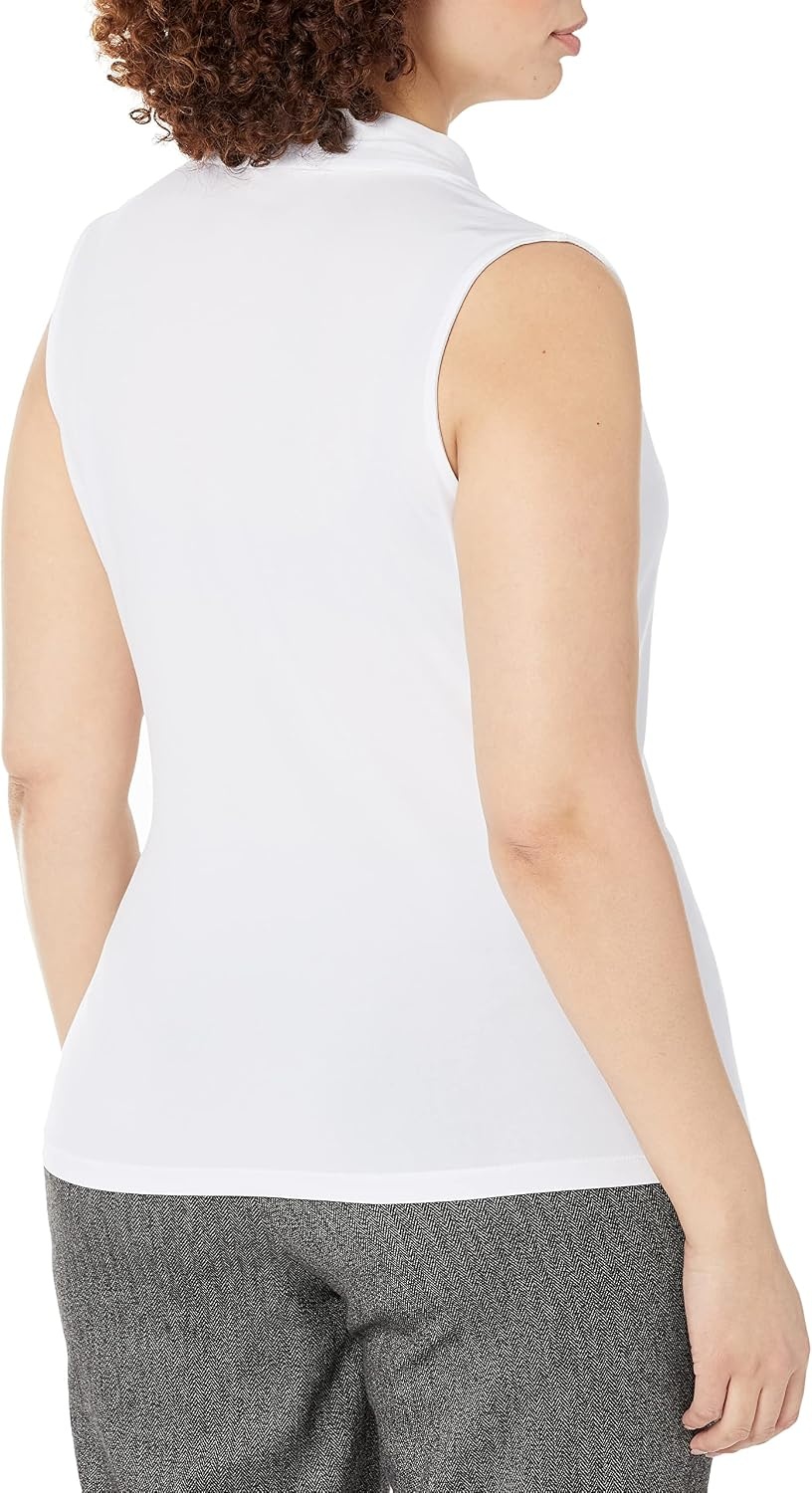 image:imageCalvin Klein Womens Sleeveless VNeck BlouseWhite