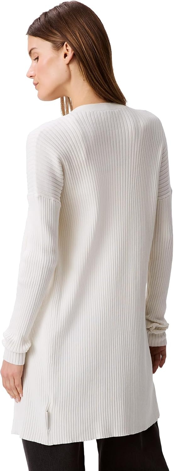 image:imageCalvin Klein Womens Smooth Cotton Rib Sweater DusterTofu