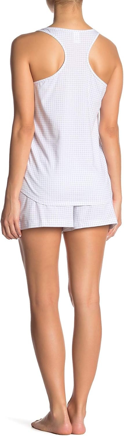 image:imageCalvin Klein Womens Tank Top and Boxer Short Pajama SetBlueqp1026451White
