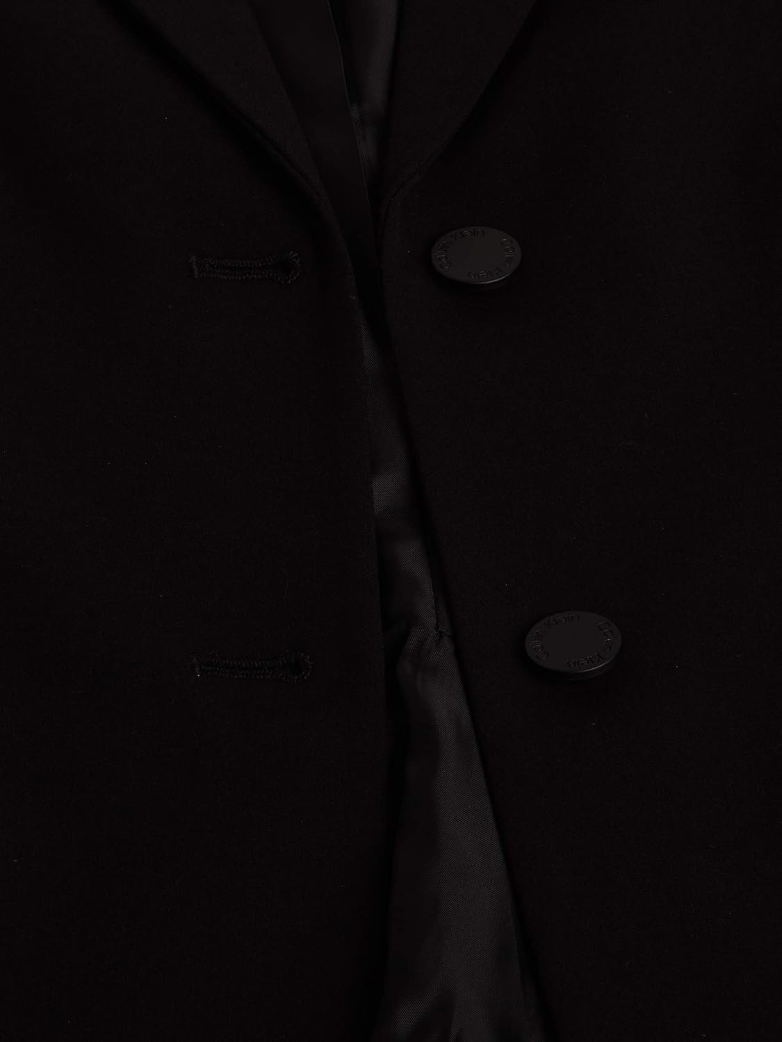 image:imageCalvin Klein Womens Two Button Lux Blazer Petite Standard amp PlusBlack