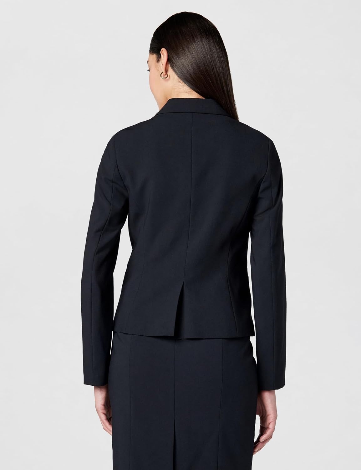 image:imageCalvin Klein Womens Two Button Lux Blazer Petite Standard amp PlusNavy