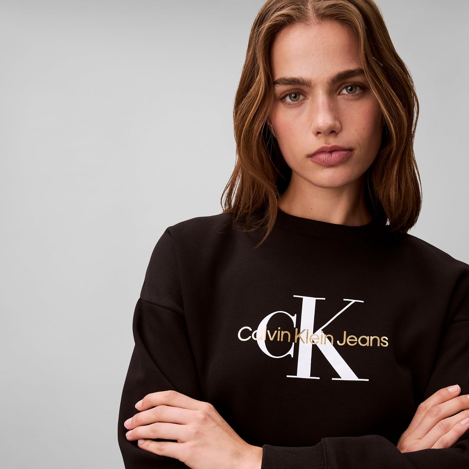 image:imageCalvin Klein womens Monogram Logo CrewneckBlack