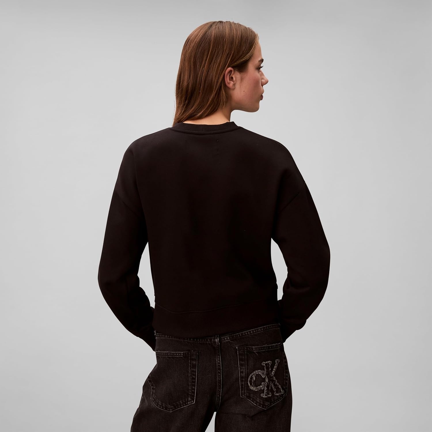 image:imageCalvin Klein womens Monogram Logo CrewneckBlack