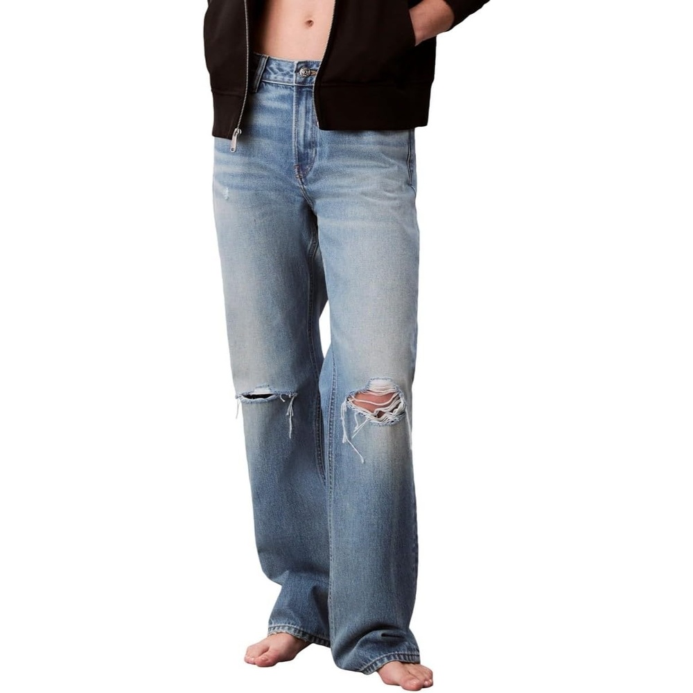 image:imageCalvin Klein Womens 90s Straight JeansGold Dust