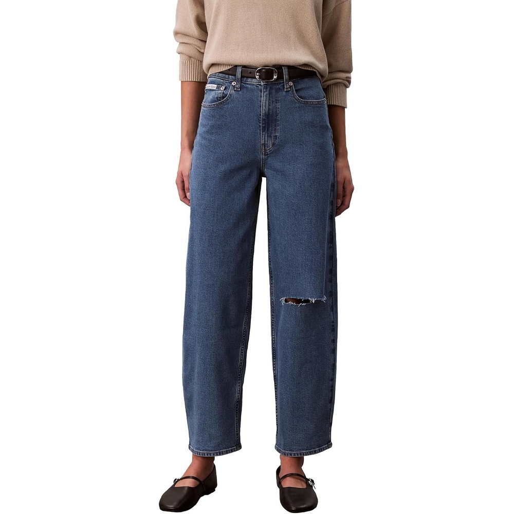 image:imageCalvin Klein Womens Barrel Fit JeansBlue Jay