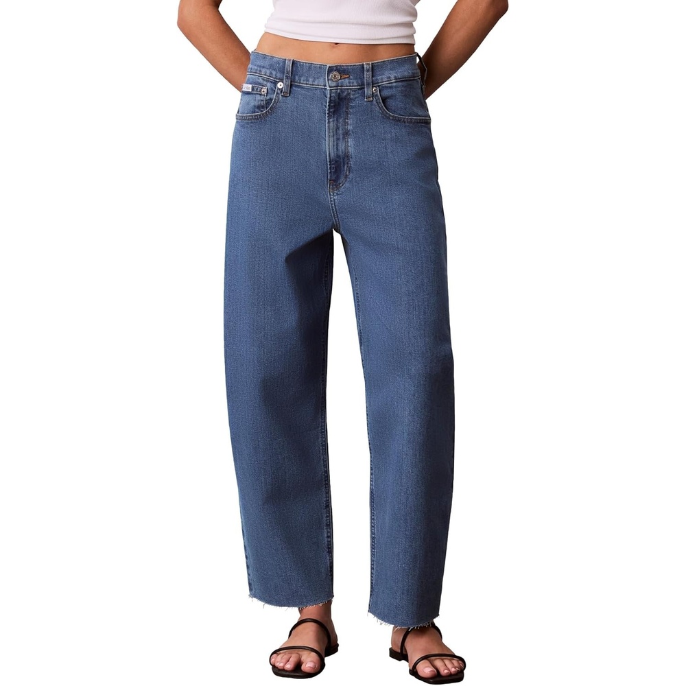 image:imageCalvin Klein Womens Barrel Fit JeansBlue Topaz