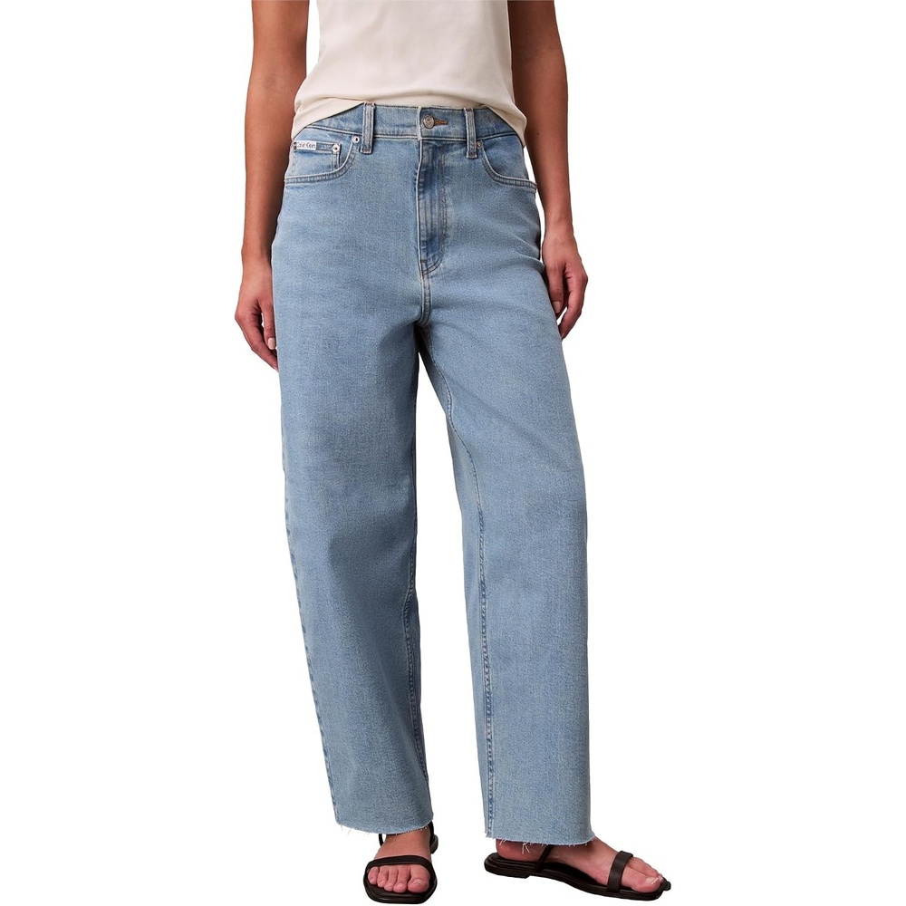 image:imageCalvin Klein Womens Barrel Fit JeansRobins Egg
