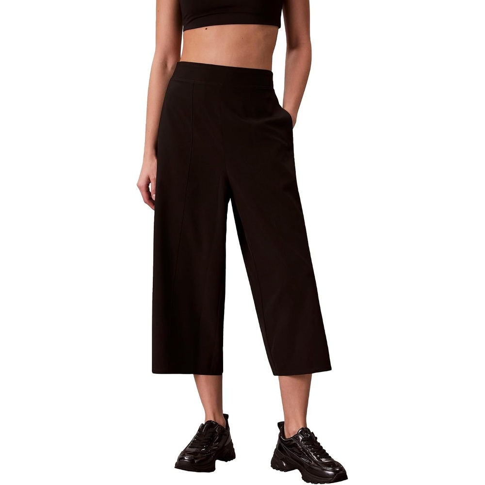 image:imageCalvin Klein Womens Commuter Capri Wide Leg PantsBlack