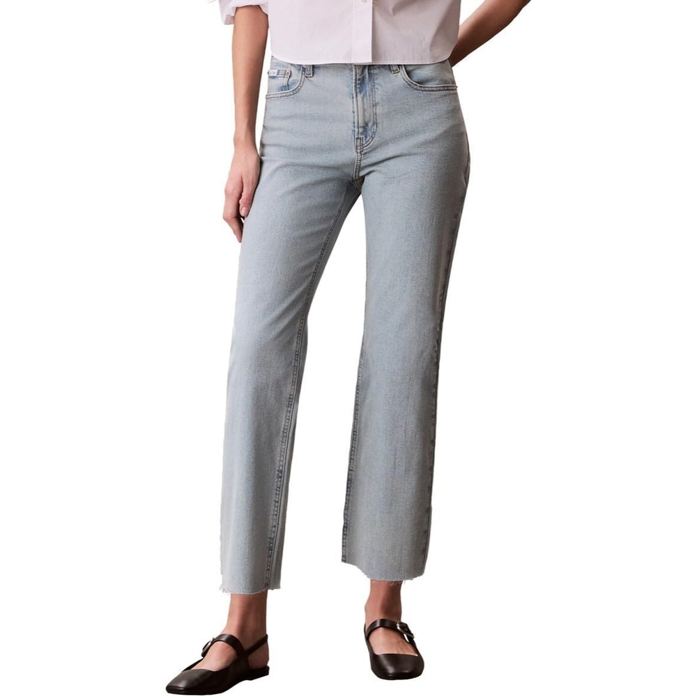 image:imageCalvin Klein Womens High Rise Straight Fit JeansIndigo