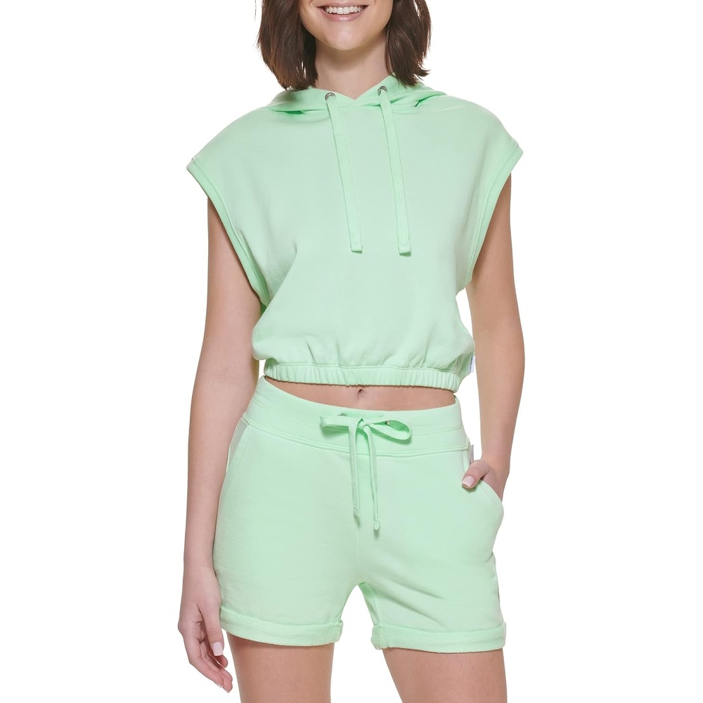 image:imageCalvin Klein Womens Jeans Sleeveless Pullover HoodieMint Foam