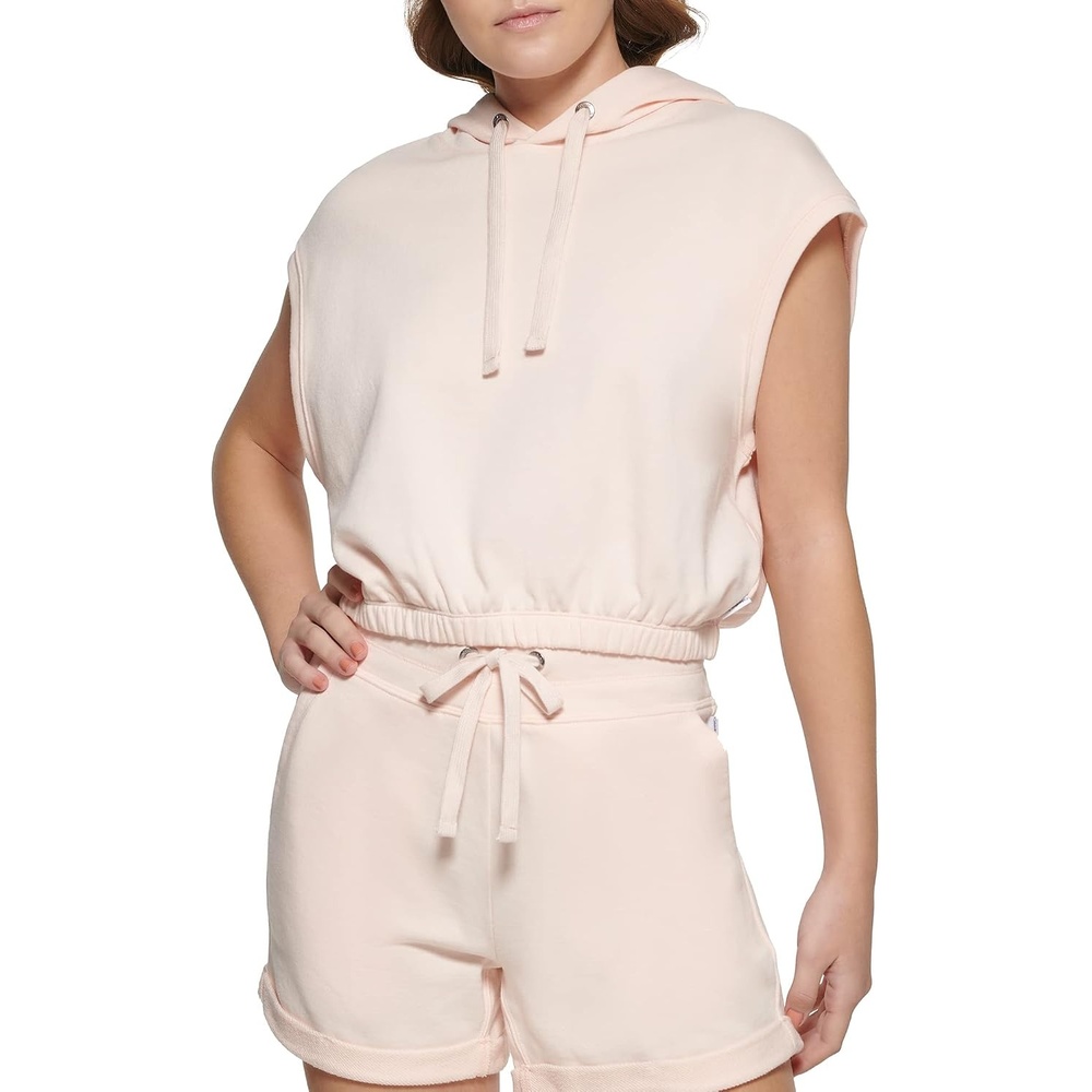 image:imageCalvin Klein Womens Jeans Sleeveless Pullover HoodiePeach Ice