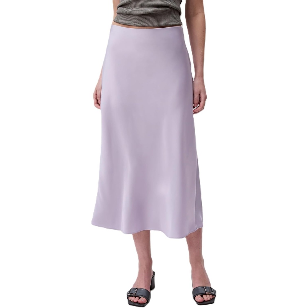 image:imageCalvin Klein Womens Matte Satin Midi SkirtOrchid Petal