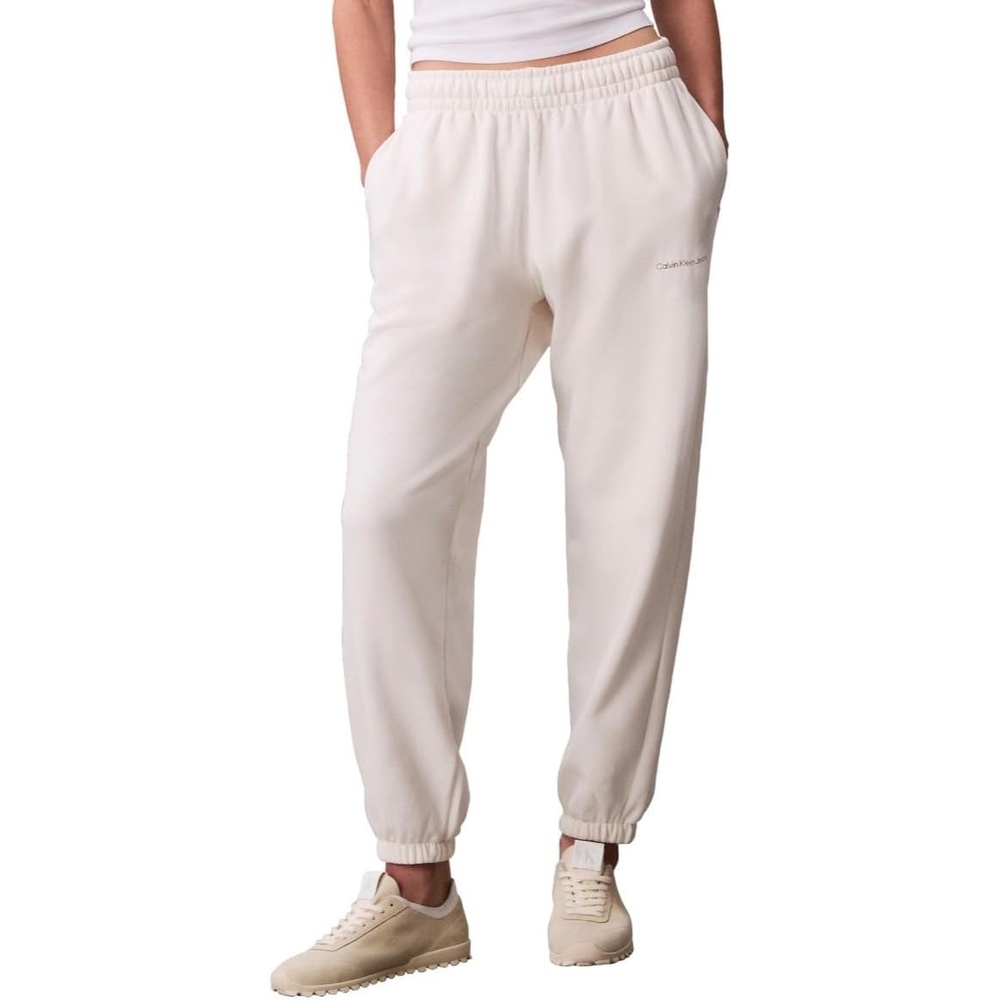 image:imageCalvin Klein Womens Monogram Logo JoggersWhite Greige