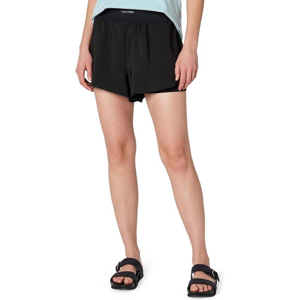 image:imageCalvin Klein Womens Performance Icon Sport 2in1 ShortsBlack