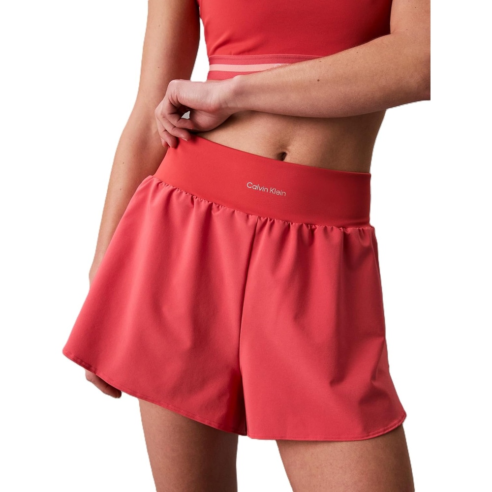 image:imageCalvin Klein Womens Performance Icon Sport 2in1 ShortsWine Blossom