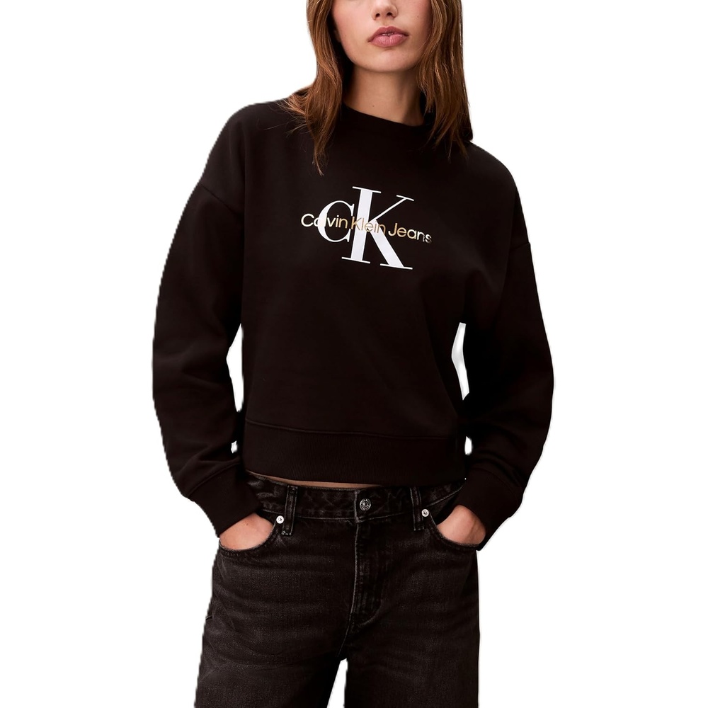 image:imageCalvin Klein womens Monogram Logo CrewneckBlack