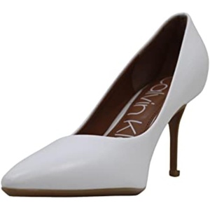 Calvin Klein Gayle Pump(White Leather 112)