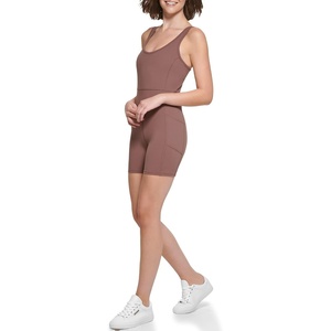 Calvin Klein Performance womens Bike Short Romper Unitard(Terre)