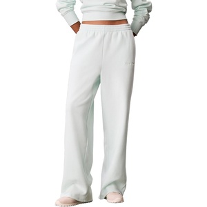 Calvin Klein Women’s Brushed French Terry Straight Leg Joggers(Blue Glass)