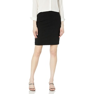 Calvin Klein Womens Centerback Zipper Velvet Wear to Work Suits Skirt(Black)