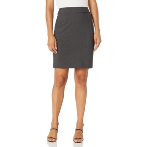 Calvin Klein Womens Centerback Zipper Velvet Wear to Work Suits Skirt(Charcoal)