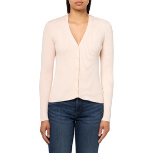Calvin Klein Women’s Cotton Rib Cardigan(Silver Peony)