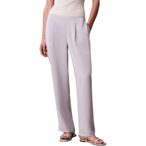 Calvin Klein Women’s Crepe Wide Leg Trouser(Evening Haze)