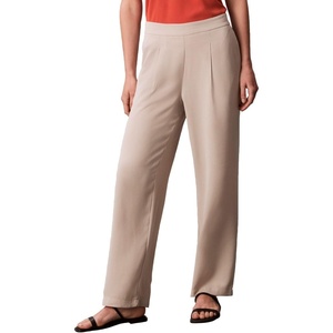 Calvin Klein Women’s Crepe Wide Leg Trouser(Island Fossil)