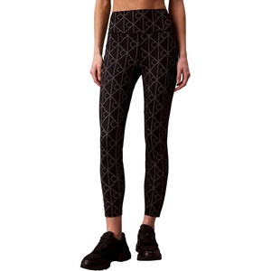 Calvin Klein Women’s Icon Sport Printed High Rise 7/8 Leggings(Dotted Emblem Black Print)